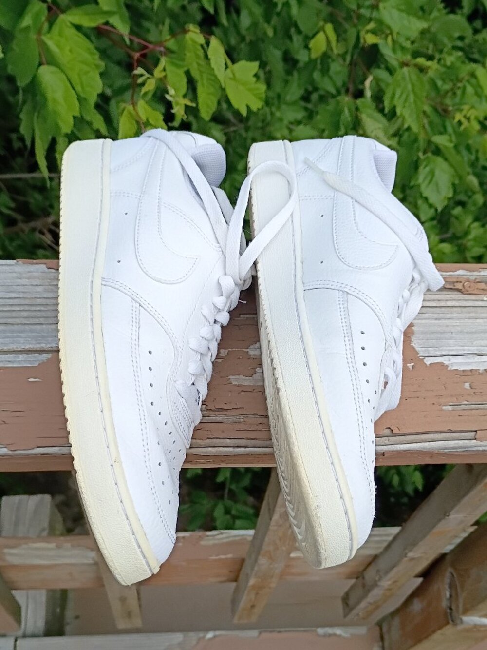 Nike white Court Vision sneakers sz 10 - Picture 6 of 11